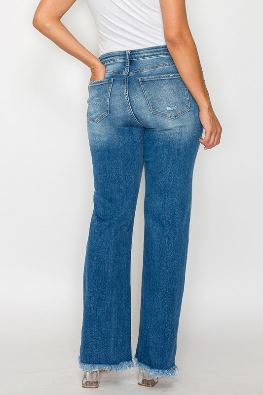 mid rise relaxed straight leg jean bytos