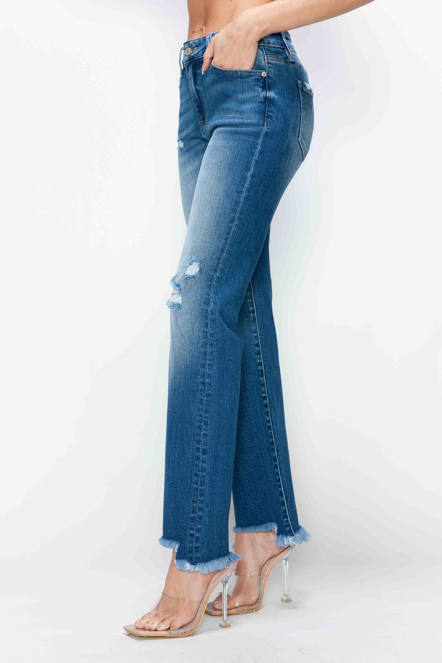 mid rise relaxed straight leg jean bytos