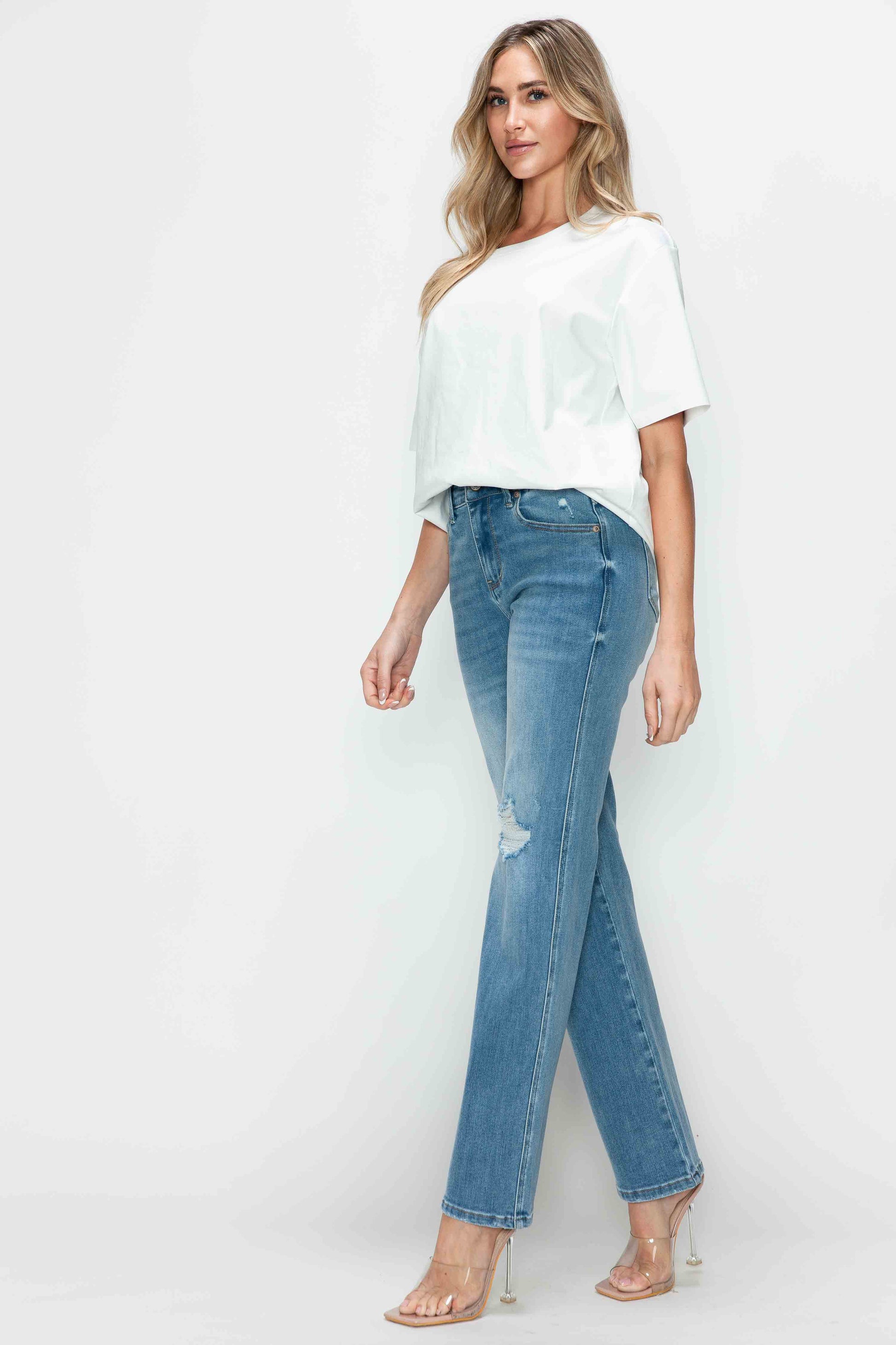 HIGH RISE STRAIGHT LEG JEAN bytos