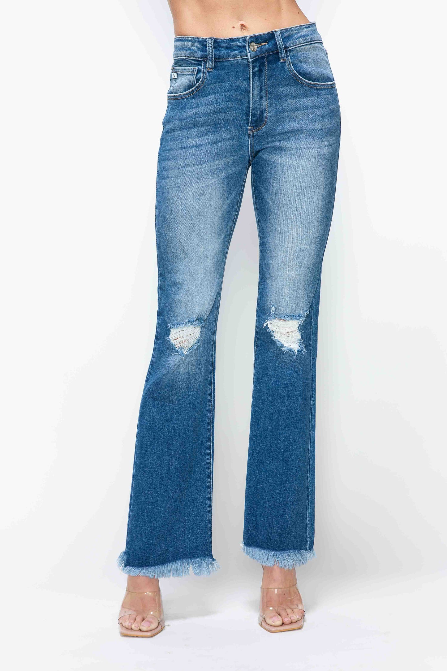 high rise boot cut leg bytos